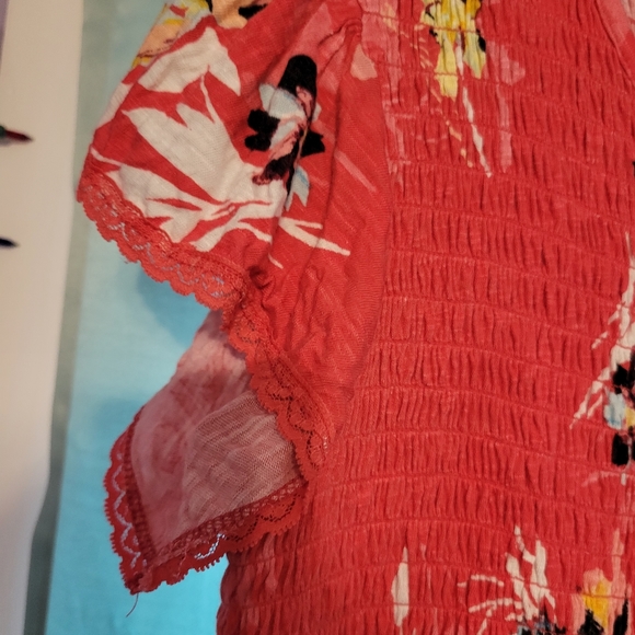 Torrid Babydoll Top, Size 1X, Color: Hawaiian Floral - Picture 4 of 6